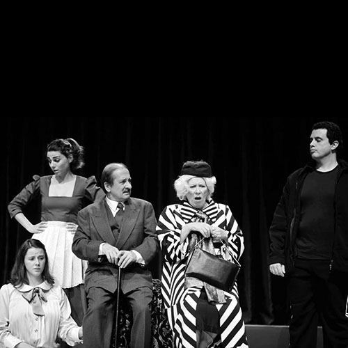 Tiago on stage in the play TartufoTiago on stage in the play Tartufo with other actors
